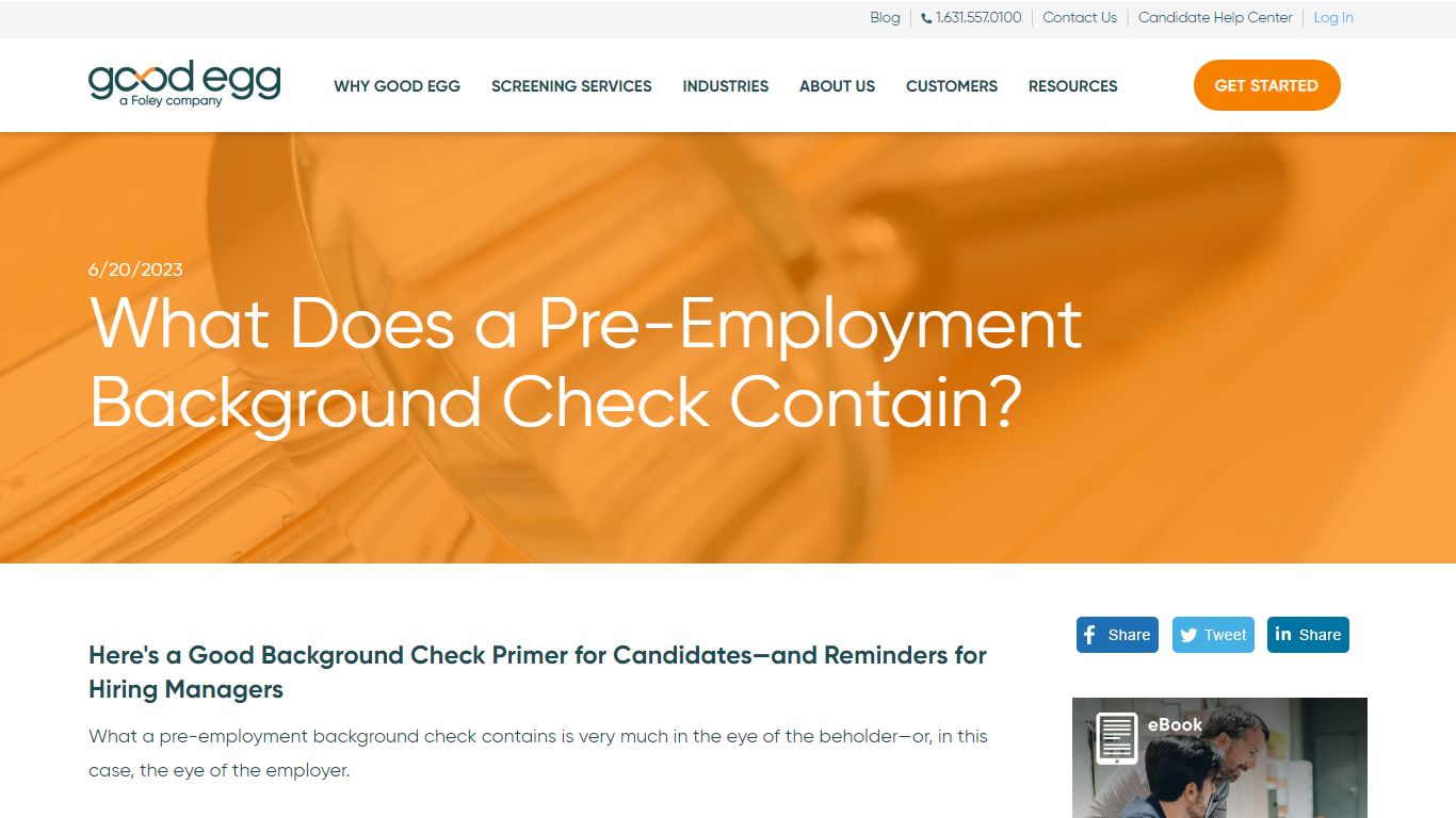 What Does a Pre-Employment Background Check Contain? - Good Egg